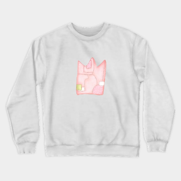 Pink Patched Crown for Princess Crewneck Sweatshirt by PeachAndPatches